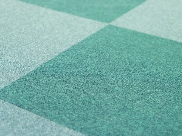 Commercial carpet tile pattern used to define circulation