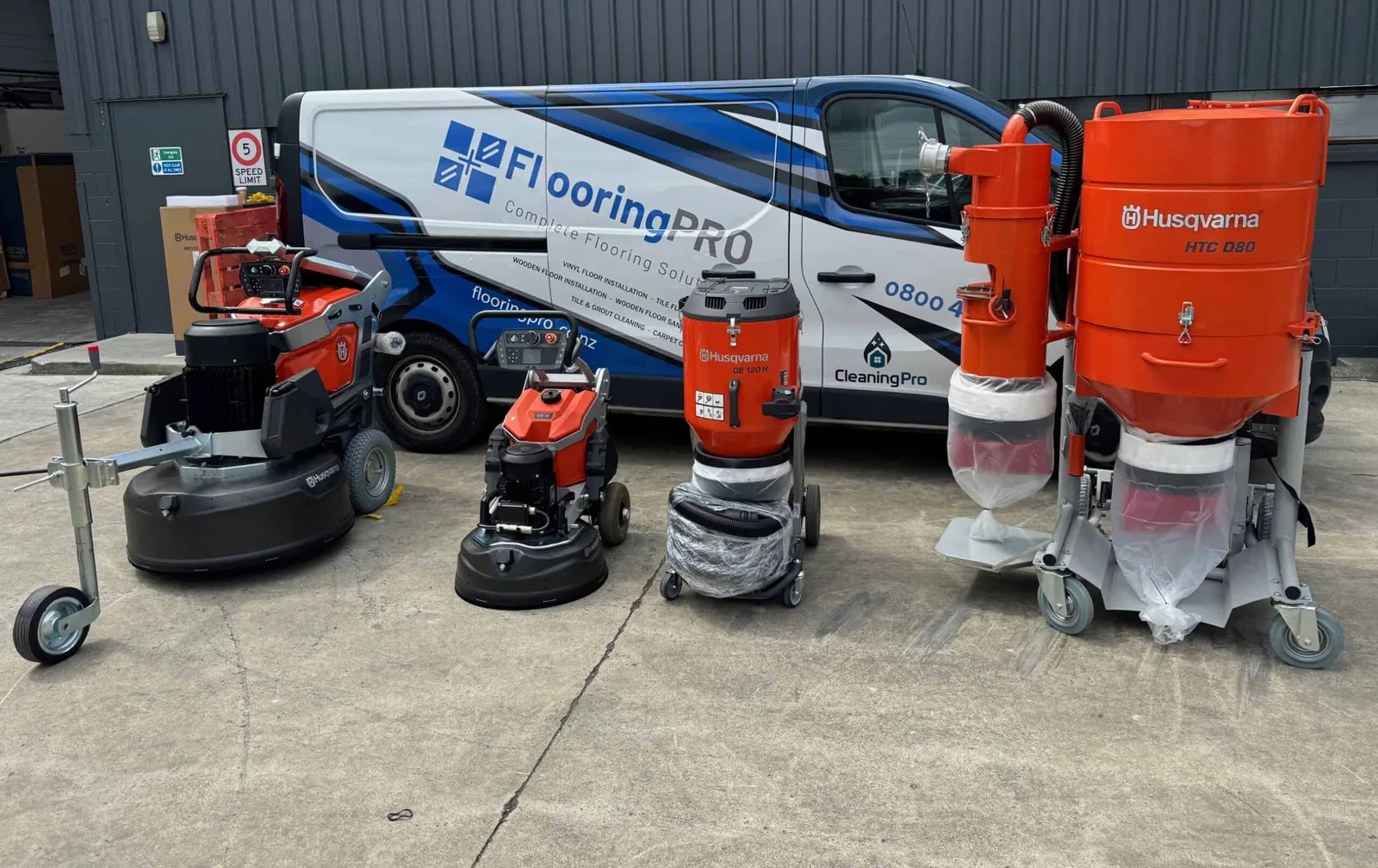 FlooringPro team on a concrete coating site