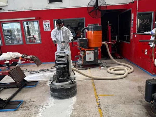Concrete Grinding and Coating at Bridgestone Tyre Centre project photo 2